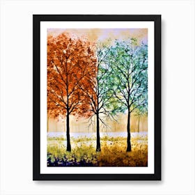 Artistic Arboreal - Autumn Trees Art Print