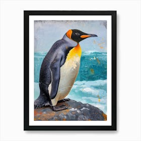 King Penguin St Kilda Breakwater Colour Block Painting 2 Art Print