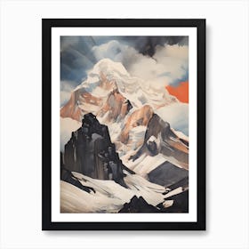 Cho Oyu Nepal China 2 Mountain Painting Art Print