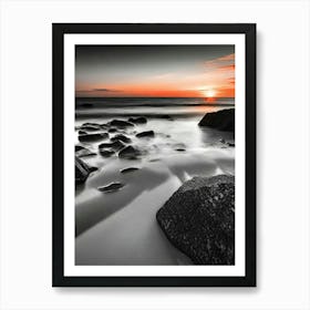 Sunset At The Beach 636 Art Print