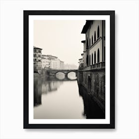 Florence, Italy, Black And White Analogue Photograph 2 Art Print