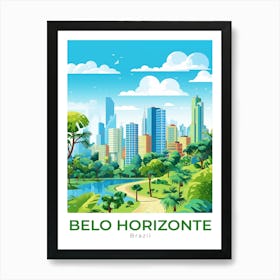 Brazil Belo Horizonte Travel Art Print