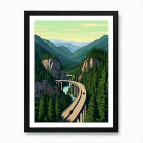 Snoqualmie Pass Retro Pop Art 23 Art Print