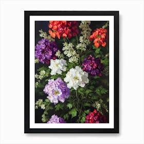 Delphinium Still Life Oil Painting Flower Art Print