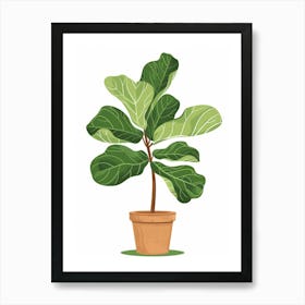 Fig Tree In Pot 1 Art Print