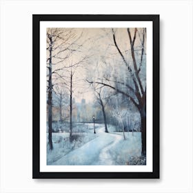 Winter City Park Painting Castle Park Bristol 2 Art Print