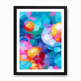 Abstract Bubbles Art Print