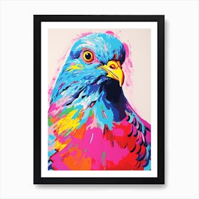 Andy Warhol Style Bird Pigeon 2 Art Print