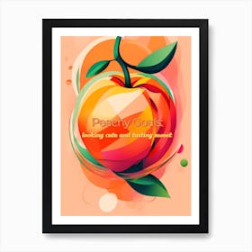 Peach Goals Art Print