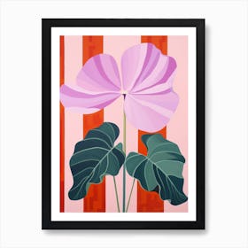 Cyclamen 2 Hilma Af Klint Inspired Pastel Flower Painting Art Print