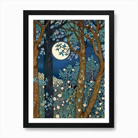 William Morris Moonlight In The Woods 18 Poster