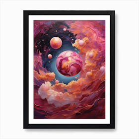 Planets In Space 1 Art Print