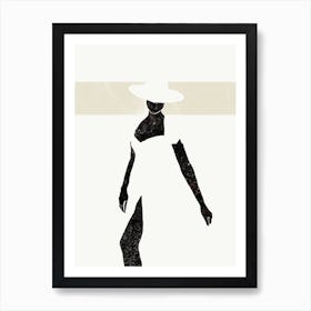 Black And Beige II Art Print