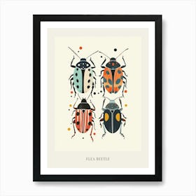 Colourful Insect Illustration Flea Beetle 4 Poster Art Print