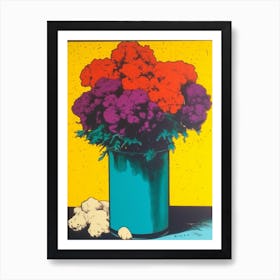 Statice Flower Still Life 3 Pop Art  Art Print