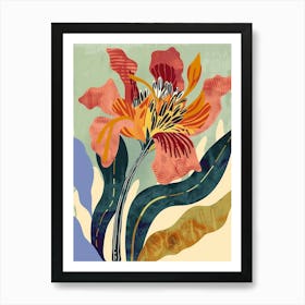 Colourful Flower Illustration Gaillardia 4 Art Print