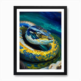 Beaked Sea 1 Snake Painting Art Print