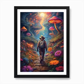 Man In The Forest Print Art Print