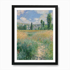 Claude Monet 1881 "Path on the Island of Saint Martin, Vétheuil" French Scenery also known as "Lane in ile St Martin" in HD Immaculate 300dpi Art Print