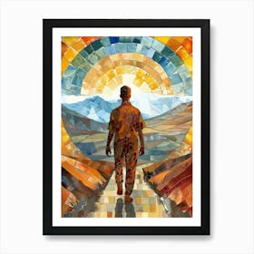 Man On The Path Art Print