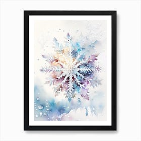 Unique, Snowflakes, Storybook Watercolours 1 Art Print