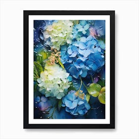 Blue Hydrangeas 1 Art Print