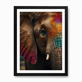 Rainbow Elephant  Art Print