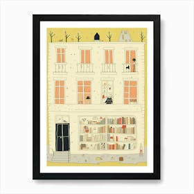 Marseille The Book Nook Pastel Colours 3 Art Print