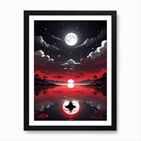 Moonlight In The Water Art Print