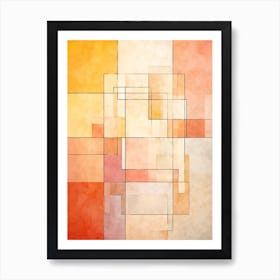 Mondrian Abstract Geometric Illustration 5 Art Print