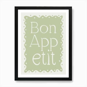 Bon Appetit green Art Print