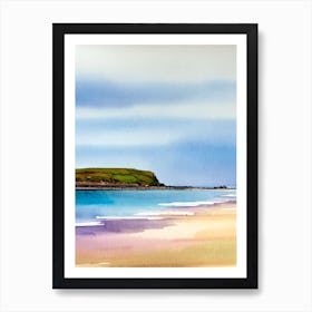 North Berwick Beach 2, East Lothian, Scotland Watercolour Art Print
