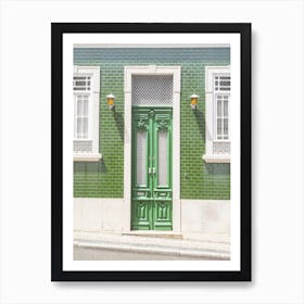 The Green House In Tavira Art Print