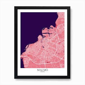 Malmo Pink Purple Art Print