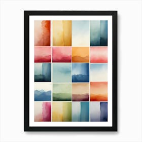 Watercolor Landscapes 2 Art Print