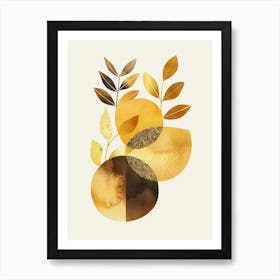 Golden Leaves 9 Art Print