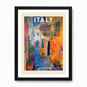 Syracuse Italy 1 Fauvist Painting Travel Poster Art Print