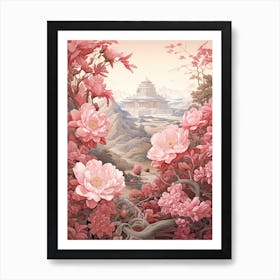 Camellia Flower Victorian Style 1 Art Print