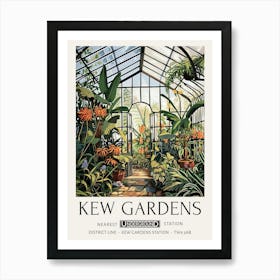 William Morris Print Greenhouse Kew Gardens Print Vintage London Copy Art Print