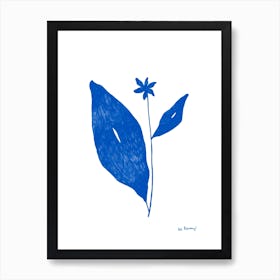 Blue Flower Variations 2 Art Print