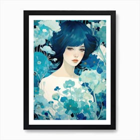 Blue Flowers 2 Poster