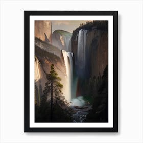 Yosemite Upper Falls, United States Realistic Photograph (1) Art Print