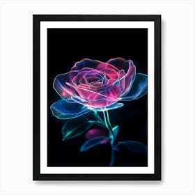 Irradiated Rose Art Print