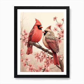 Couple Northern Cardinal Art Print