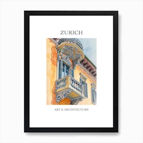 Zurich Travel And Architecture Poster 2 Art Print