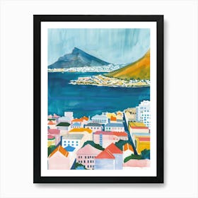 Travel Poster Happy Places Cape Town 2 Art Print