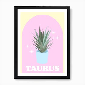 Botanical Star Sign Taurus Art Print