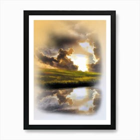 Nature-Strom-Grassland Art Print