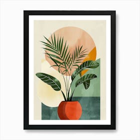 Tropical Plant in a pot Art Print