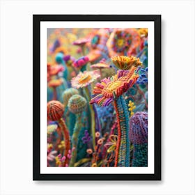 Daisies Knitted In Crochet 10 Art Print